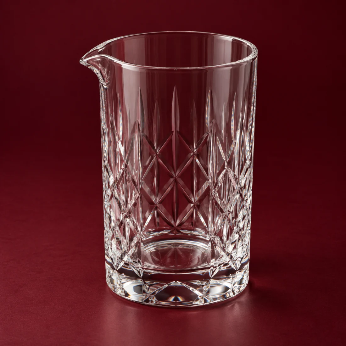 Faceted mixing glass